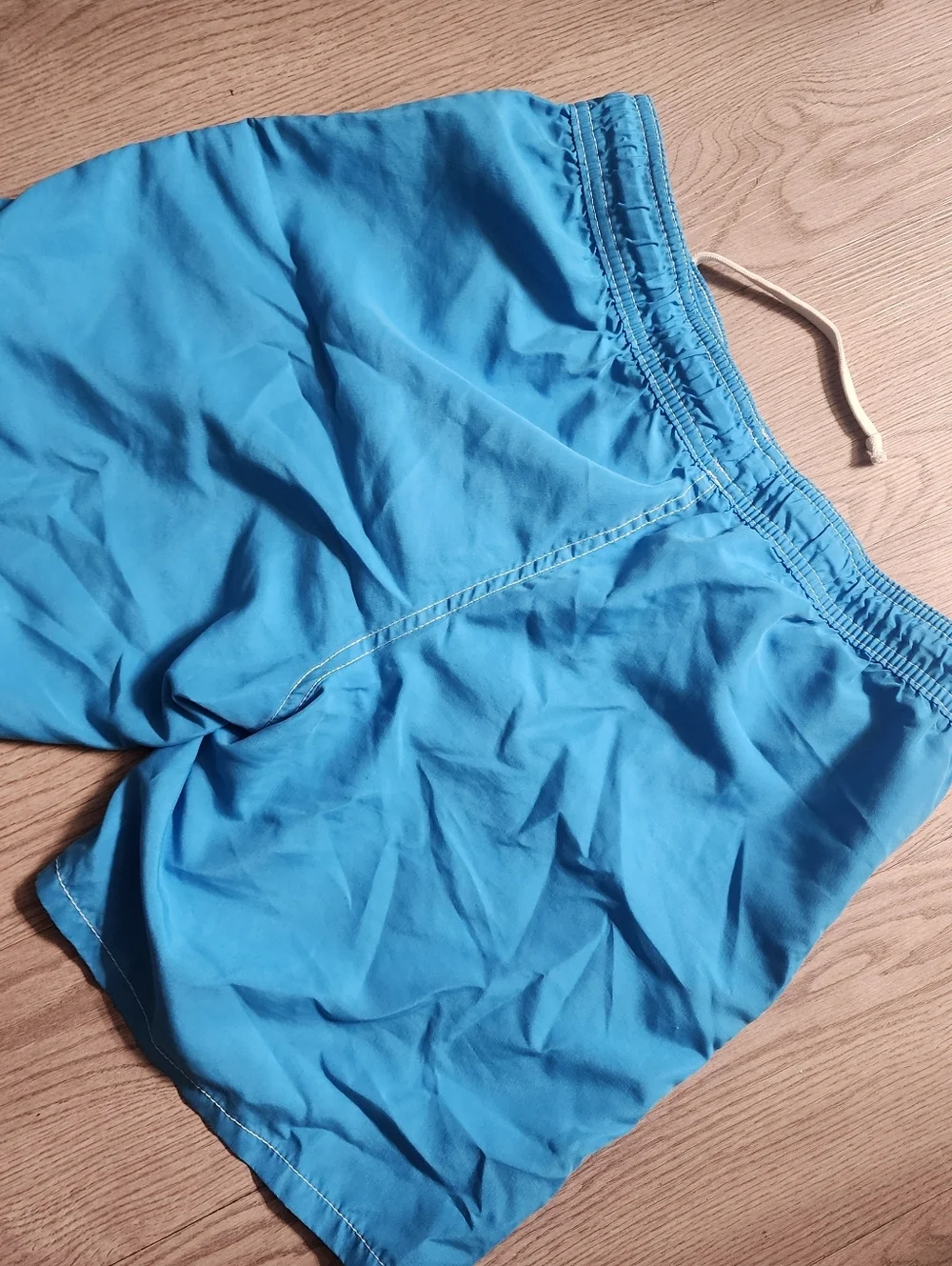 Old Navy Bright Turquoise Swim Trunks with Drawstring Size Medium Euc